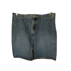Gap Denim Skirt 10 Blue Jean Modest Womens Front Slit